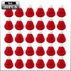 10-100PCS Mini Christmas Tree Ornaments Hats and Scarves Red Green Knit Yarn Pom Pom Holiday Hanging Decor Party Accessories