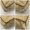 Prada Quilted Tessuto Nylon Tote Boston Bag Handbag One Shoulder Brown Beige Leather Triangle Logo Plate