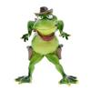 Cowboy Frog Figurine Red Scarf Cartoon Frog Statue Resin Animal