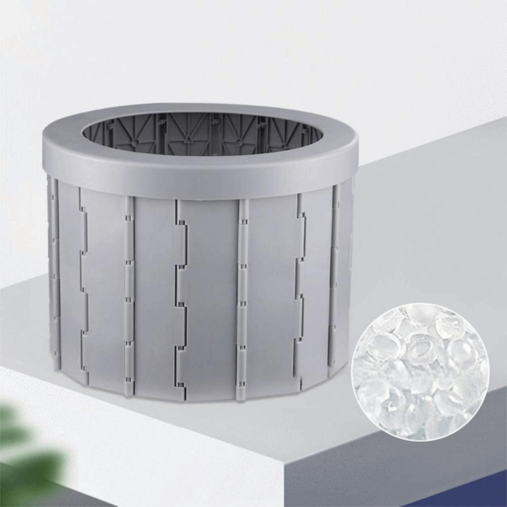 Easy To Store Outdoor Folding Toilet with Storage Bag Car Trash Can Compact Portable Potty  Travel