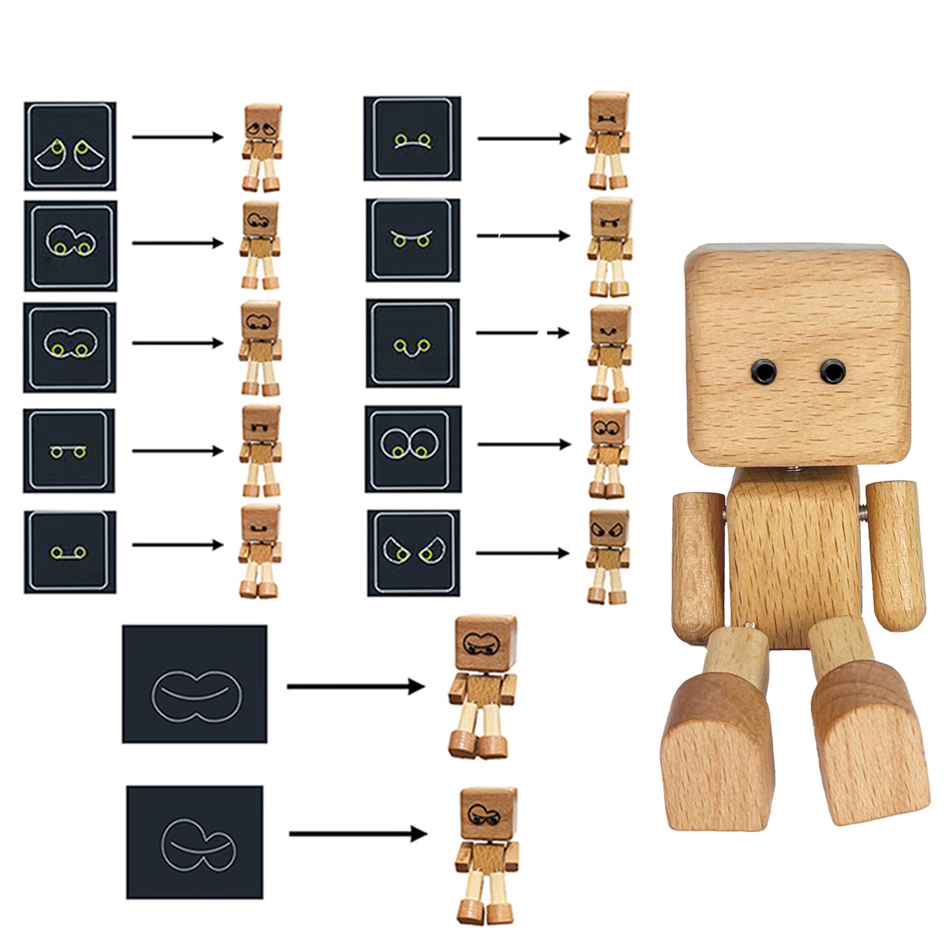 

Hot Shaking Wooden Man Car Air Vent Decoration Figurine Leg-swinging Cute Wood Man In-car Interior Small Ornaments Gifts