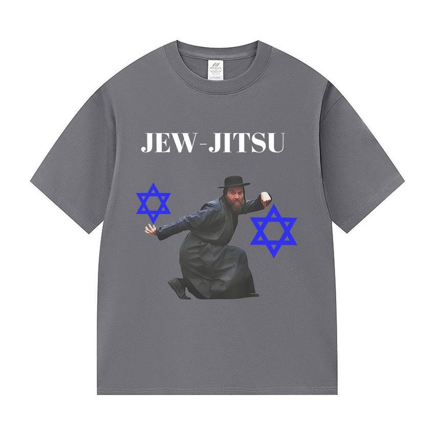 ZheXiong TEE Jew-Jitsu Joods Judo Karate Grappige Meme Print T-shirt Herenkleding Vintage Oversized T-shirts Mode Hoge Kwaliteit Katoenen T-shirts 3XL