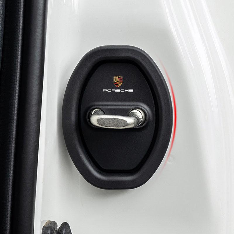 4 szt. Osłony ograniczników drzwi samochodowych Osłony ochronne zamków drzwi dla Porsche Boxster Cayenne Panamera Macan Cayman 911 918 996 917 991
