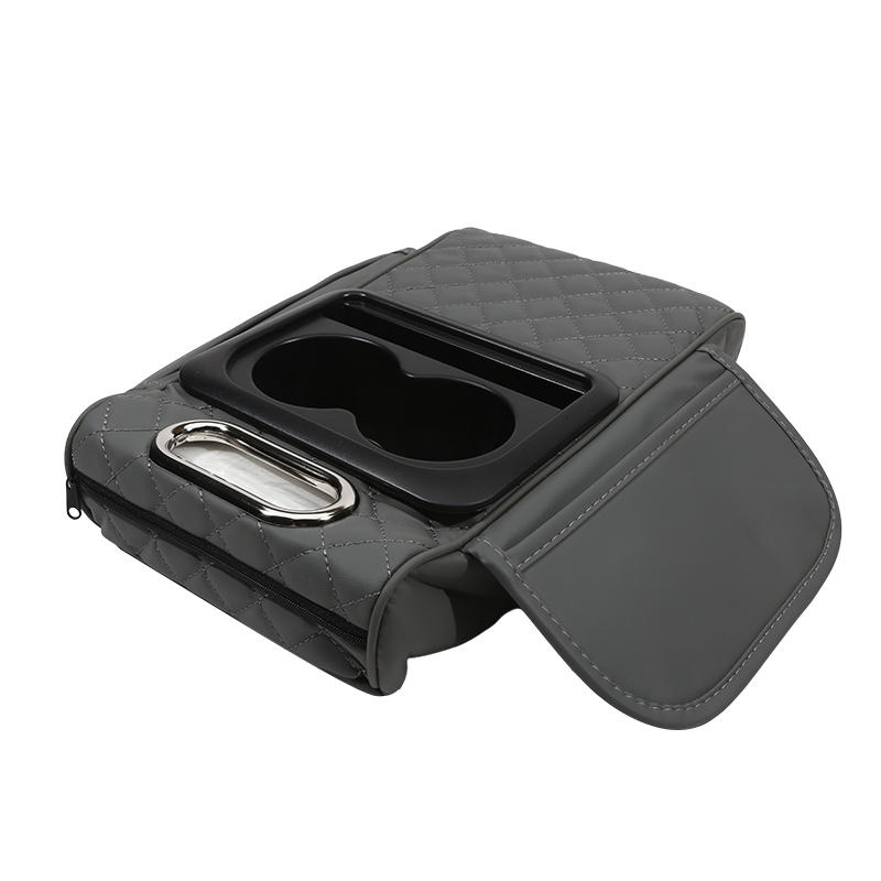 Car Armrest Box 6.5cm Thicken Height Pad Arm Rest Cushion With Pocket Tissue Cup Holder Memory Cotton Elbow Support Height Pad