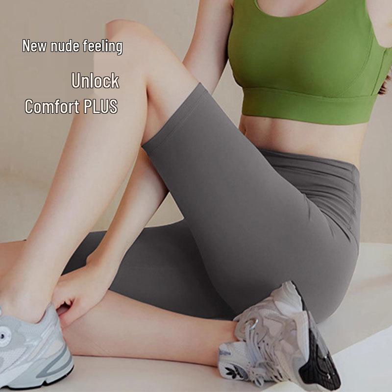 Women's High-Waist Butt-Lifting Peach Yoga Shorts, Summer Running & Cycling Capris