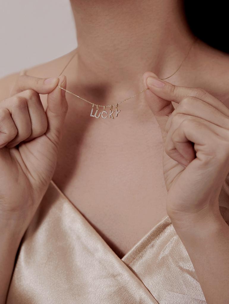 925 Sterling Silver Trendy DIY Fashion Jewelry Pendants Charms Zircon 26 Alphabet Beads A-Z Letter for Women Children's Necklace