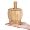 Bamboo Garlic Crusher Artifact Home Garlic Paste Grinder Garlic Crusher Garlic Presser Mortar Garlic Mortar Crusher