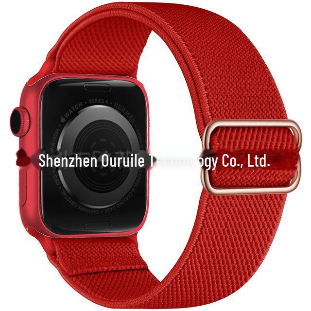 Adjustable Elastic Nylon Band with Sliding Buckle for Apple Watch iWatch7