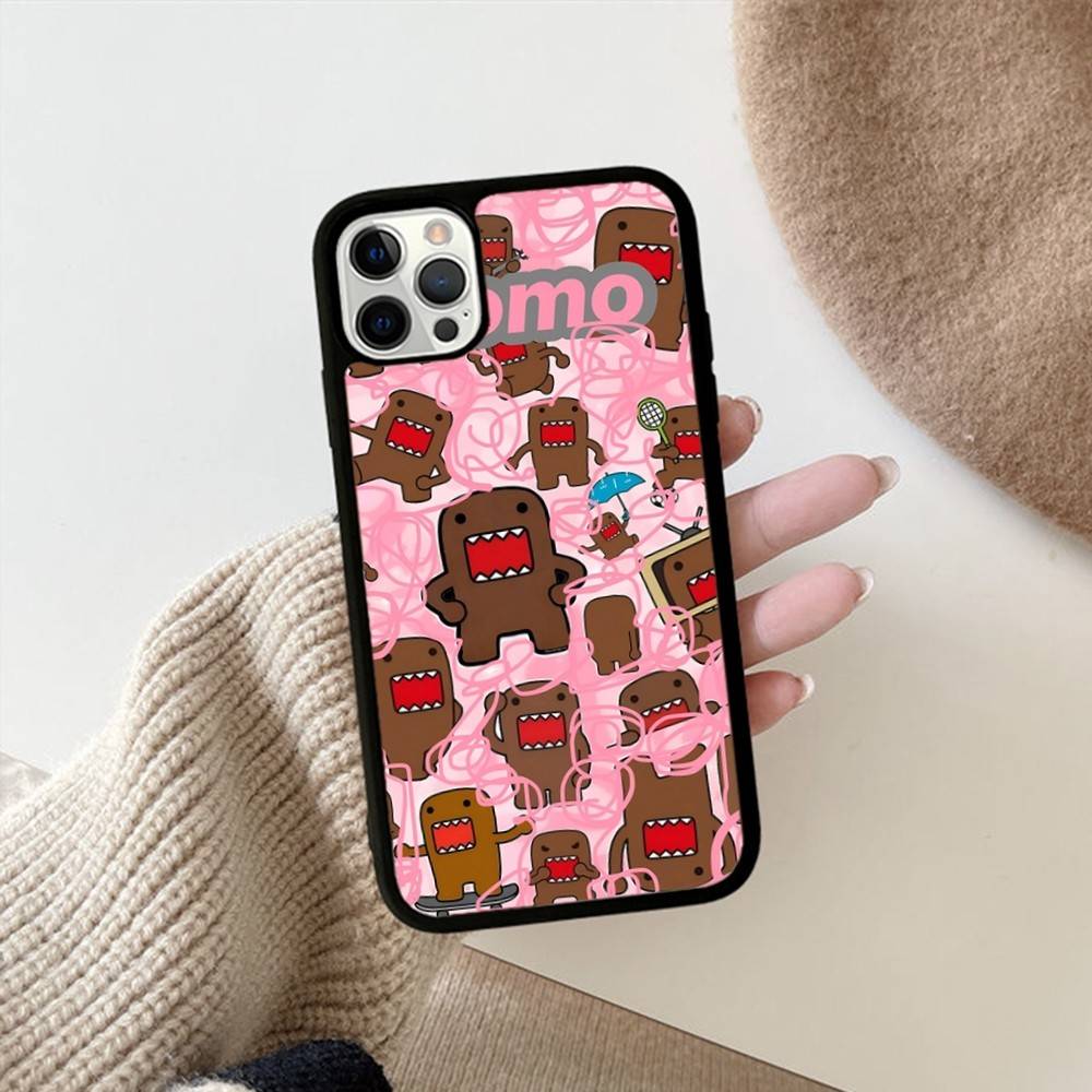 Cute Domo Kun For IPhone 17 16 15 14 13 12 11 Mini Pro Max Plus PC+TPU Back Phone Cover