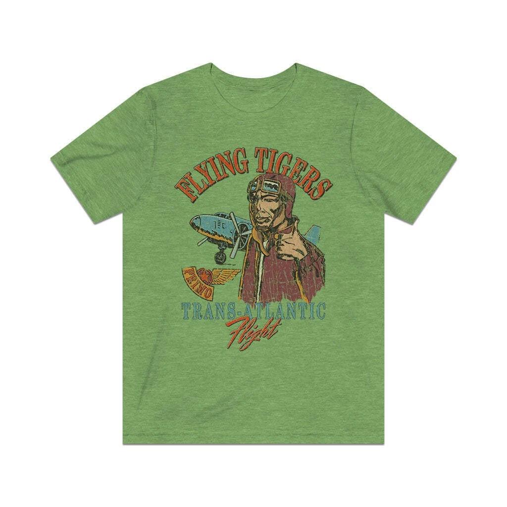 

Flying Tigers Trans-Atlantic Flight 1988 Vintage Men s T shirt XL