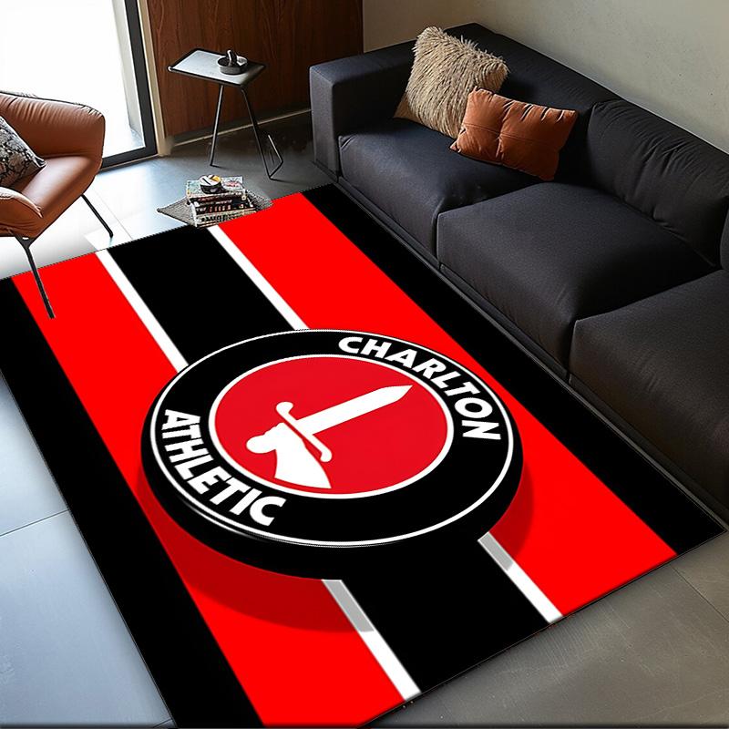1PC rug Charlton FC Crest Carpet, Chair Rug,Area Rug for Office Bedroom living rooms bedroom, Doormat decor Christmas fan gifts
