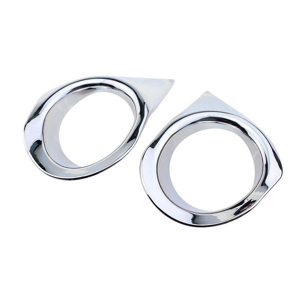 2 Stück ABS Vorne Links Rechts Nebelscheinwerfer Lampenrahmen Abdeckung Zierleiste Dekoration für Peugeot 2008 2014-2019 Autozubehör