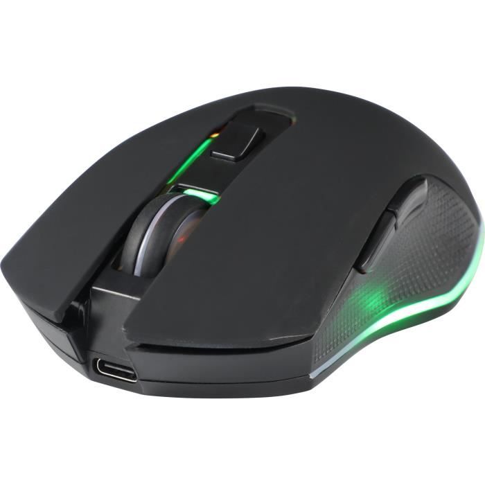 Bezdrátová herní myš - The G-Lab - KULT HELIUM - RGB - 6400 DPI - 6 tlačítek - Černá