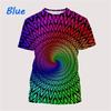 Geometric Dizziness Pattern 3D Printed T-shirt for Summer Fashion Trend Short Sleeved Top Men's Psychedelic Casual Round Neck Streetwear