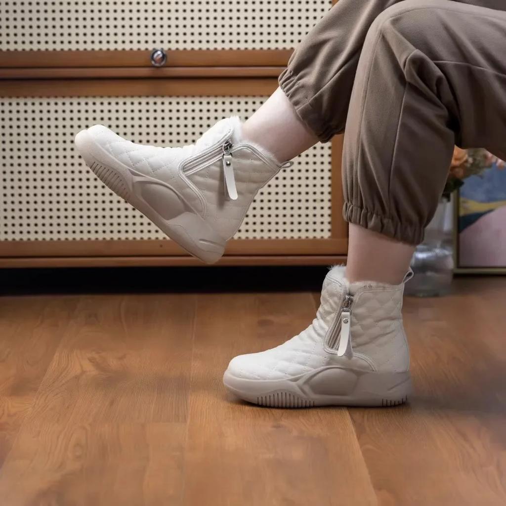 Fashion Snow Boots Thick Bottom Side Chain Warm Comfortable Snow Boots for Women Women's Fashion Botas Mujer 2024