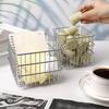 Modern Bathroom Storage Rack Stainless Steel Square Wire Basket  Desktop Organizer