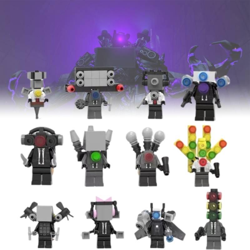 Skibidi Toilet 6pcs Character Assembling Building Blocks Toys Children Gift