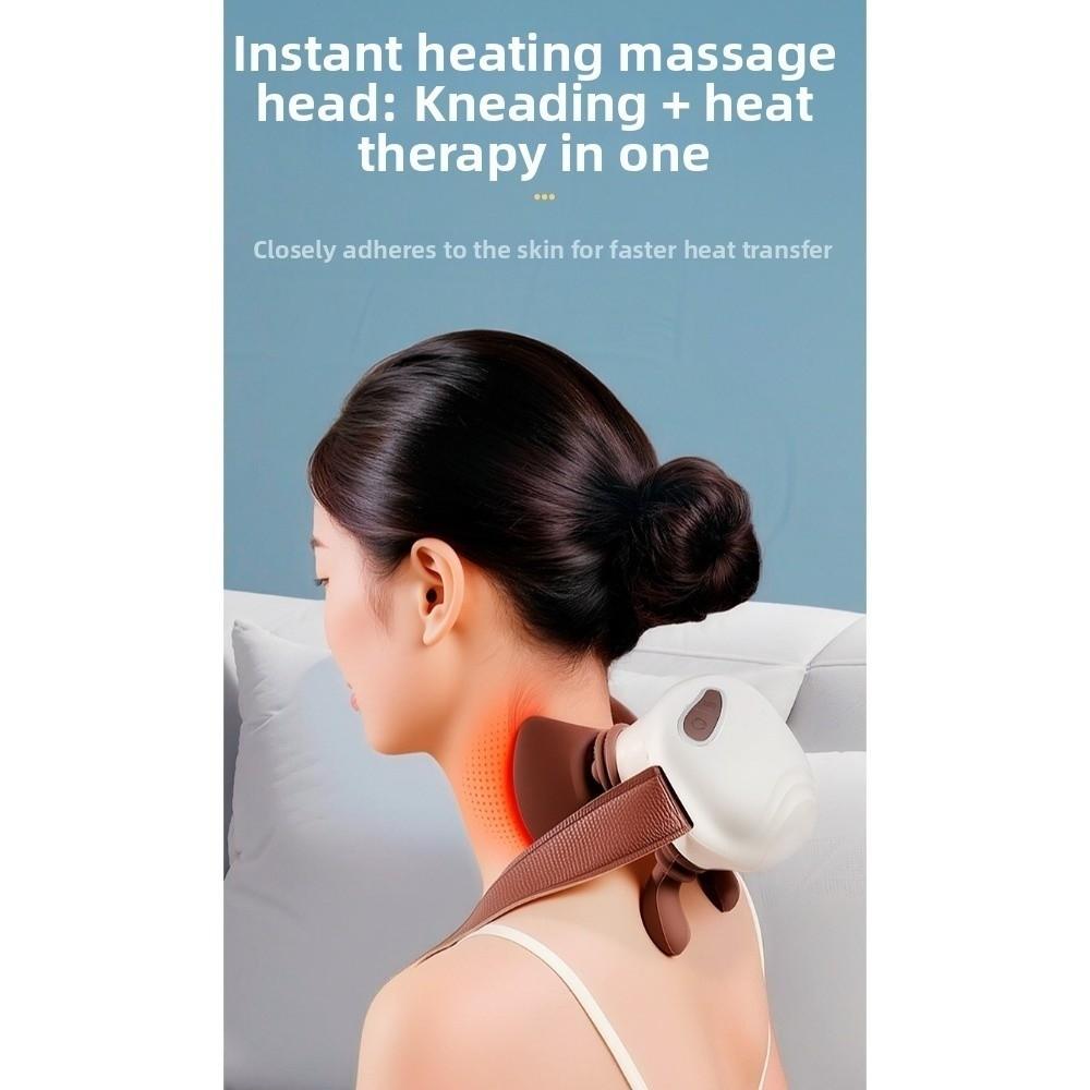 Bionic Hand Heated Neck Massager 4D Kneading Massage Pillow Shoulder Massager  Waist Massage