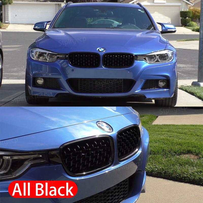 Griglia a Reni Anteriore Diamond Double Slat Racing Sport per BMW Serie 3 F30 F31 F35 2011-19 Accessori Auto