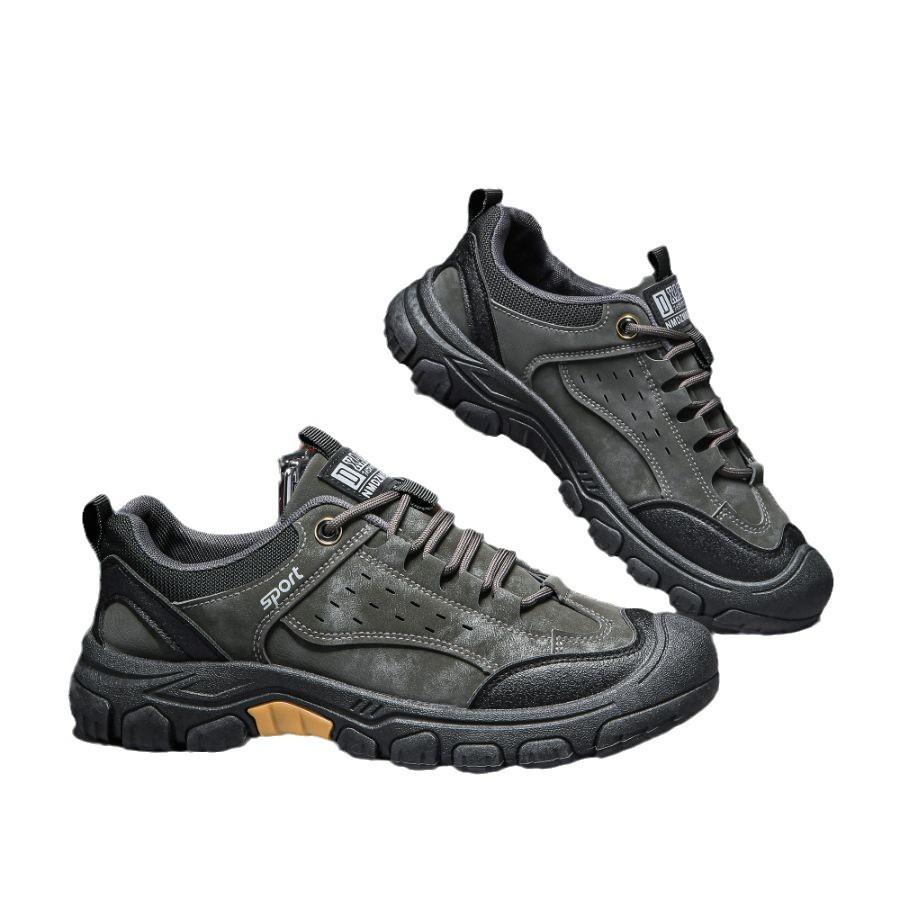 Men's hiking shoes autumn and winter men's shoes 2024 new outdoor shoes hiking Maillard style casual sports tooling shoes