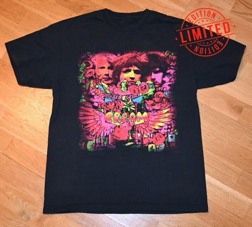 

New Popular Cream Band Black TShirt Cotton Full Size S5XL Unisex T-Shirt XXL
