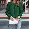 Women's Pullover Shirt Loose Casual Versatile Round Neck Long Sleeved Top Long Sleeved Top