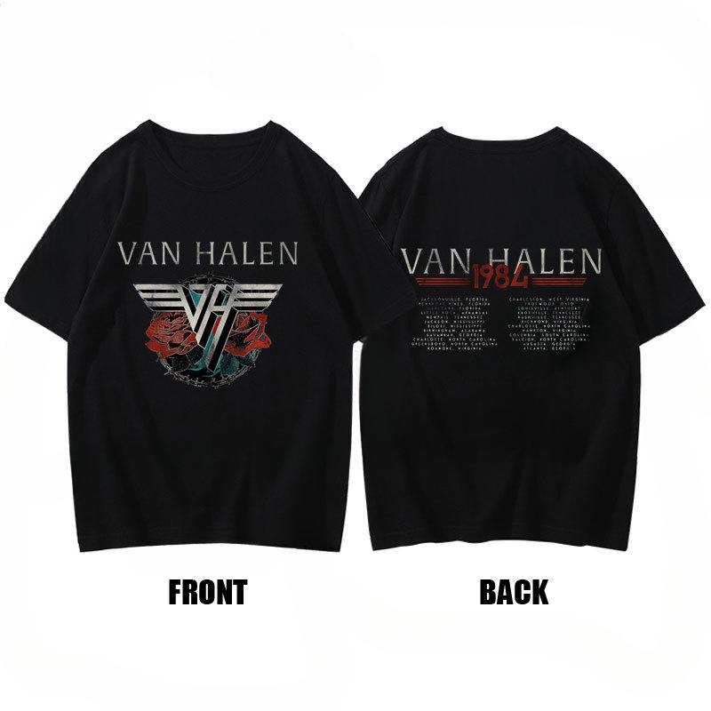 Streetwear Rock accident van halen T Shirt harajuku men clothing graphic Casusl Band Tshirt High Quality Cotton Unisex Tops tees