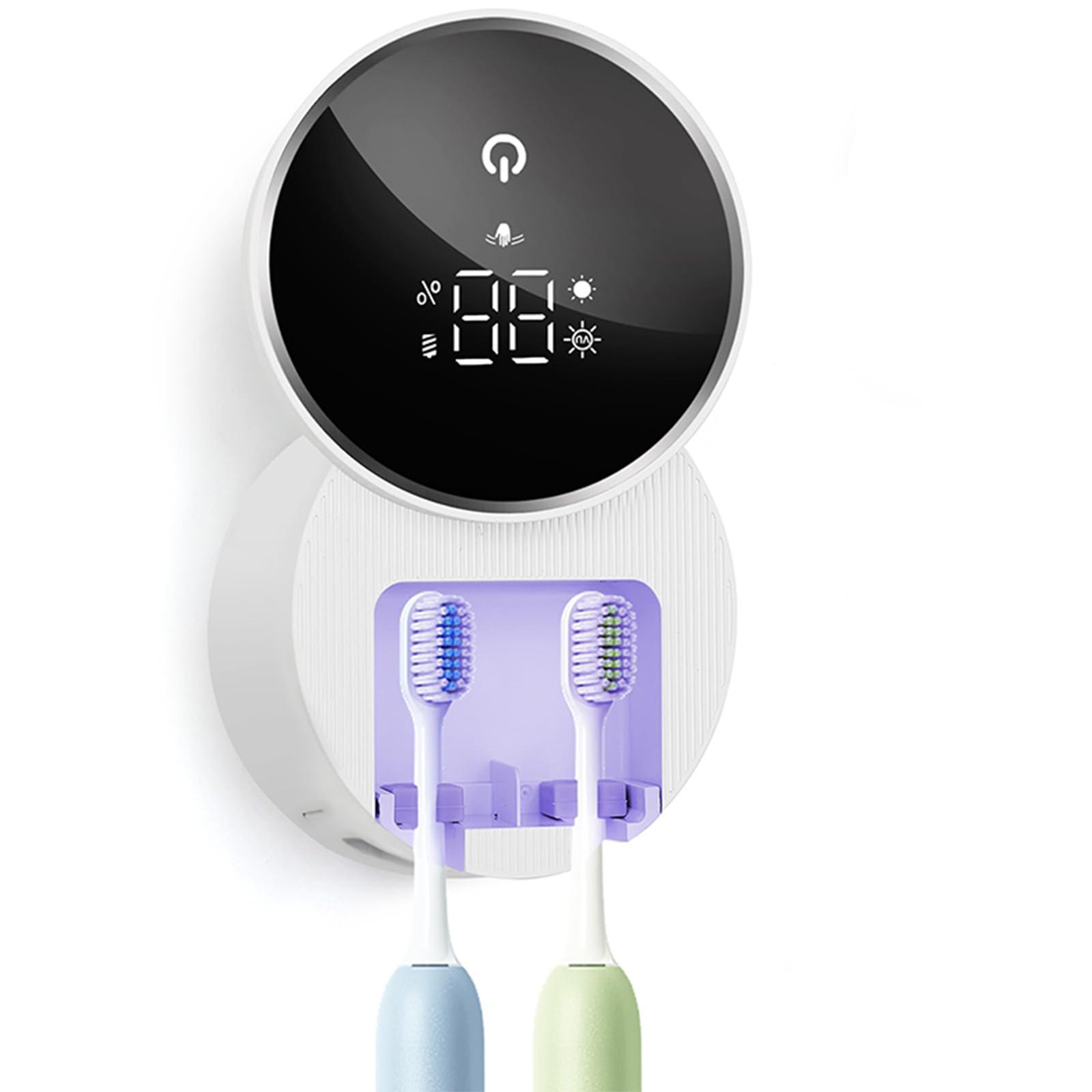 

Держатель для зубных щеток, Держатель для зубных щеток для ванной комнаты, Настенный органайзер для чистки с автоматической индуктивной крышкой, Сушка, Подходит для большинства электрических, Ma One Size белый