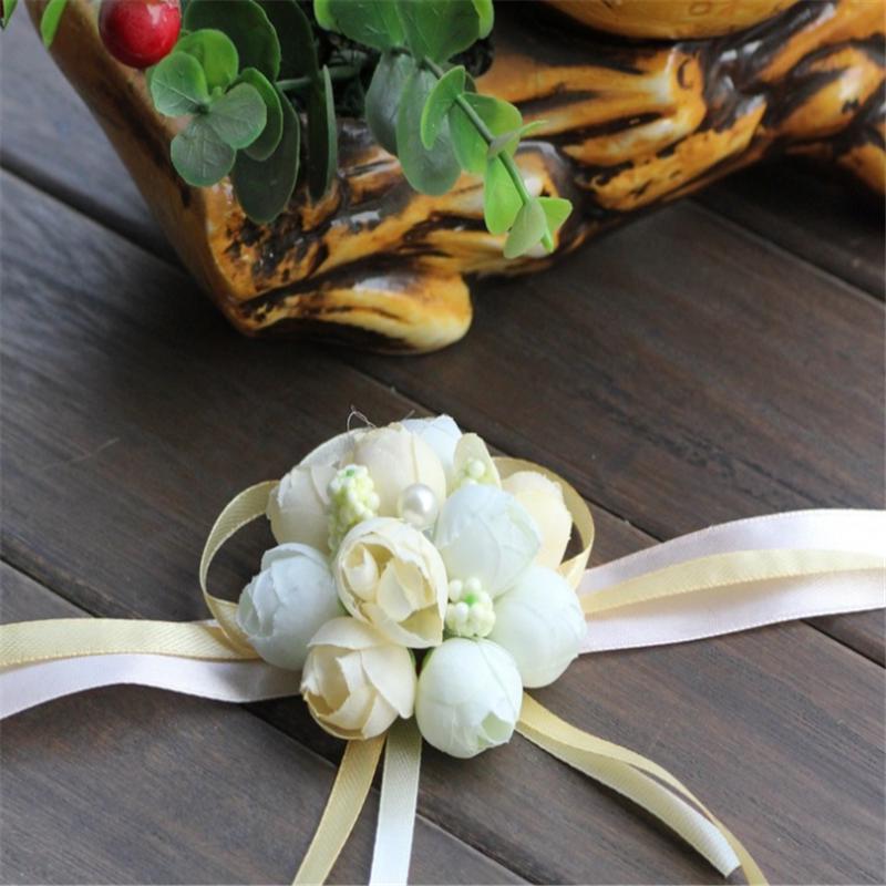 Artificial Wrist Flower Bridesmaid Sisters Hand Flowers Artificial Bride Flowers Wedding Decoration