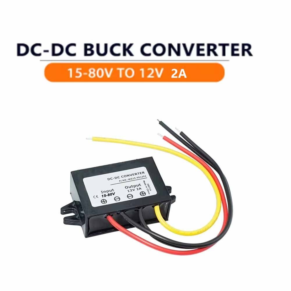 DC 15V-80V To DC 12V 2A Voltage Regulator Step-Down Voltage Reducer Buck Converter  Boat
