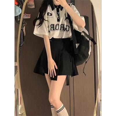 Niche Design College Style High-Waist Irregular Mini Skirt for Spring/Summer