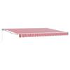 Manual Retractable Awning Red and White 5 X 3 M