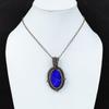 Lapislazuli Anhänger Kupferdraht umwickelter Edelsteinanhänger Lapislazuli Schmuck Kupferdraht Wickelschmuck Handgefertigter Anhänger Geschenk zur Verlobung