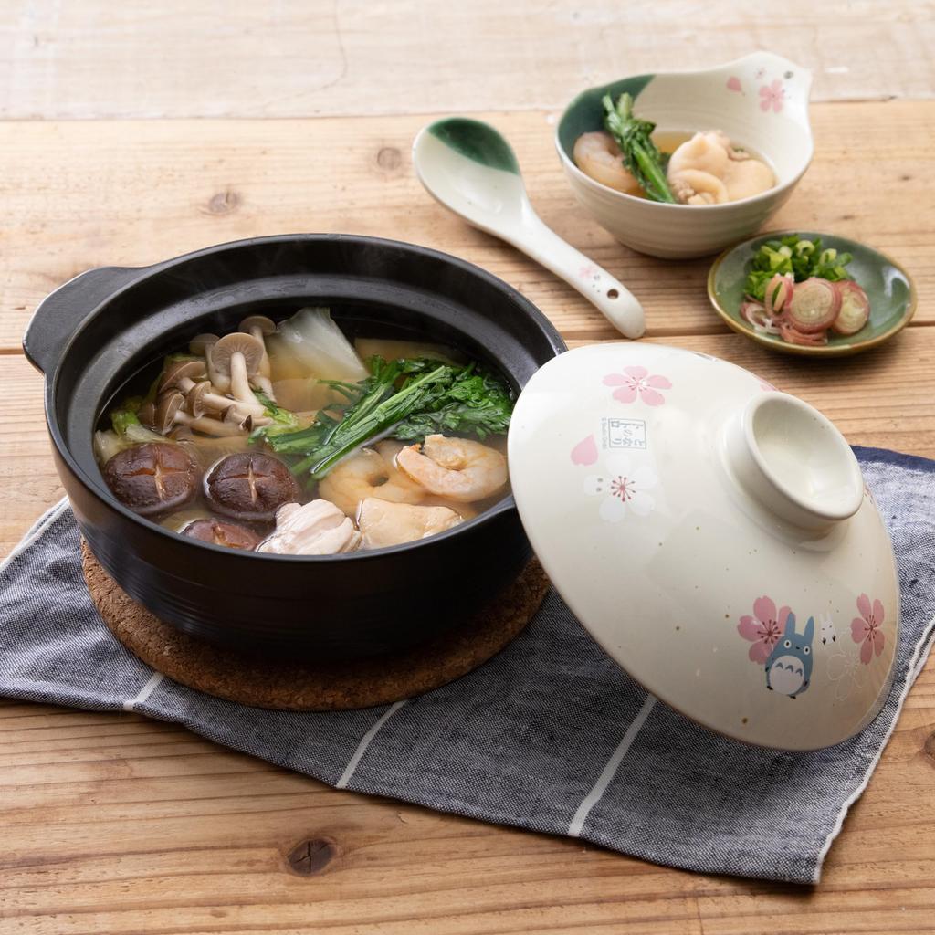 Skater Earthen Pot 6 My Neighbor Totoro Cherry Blossom Pattern Ghibli No. 22.6xH11.6cm CDN18-A