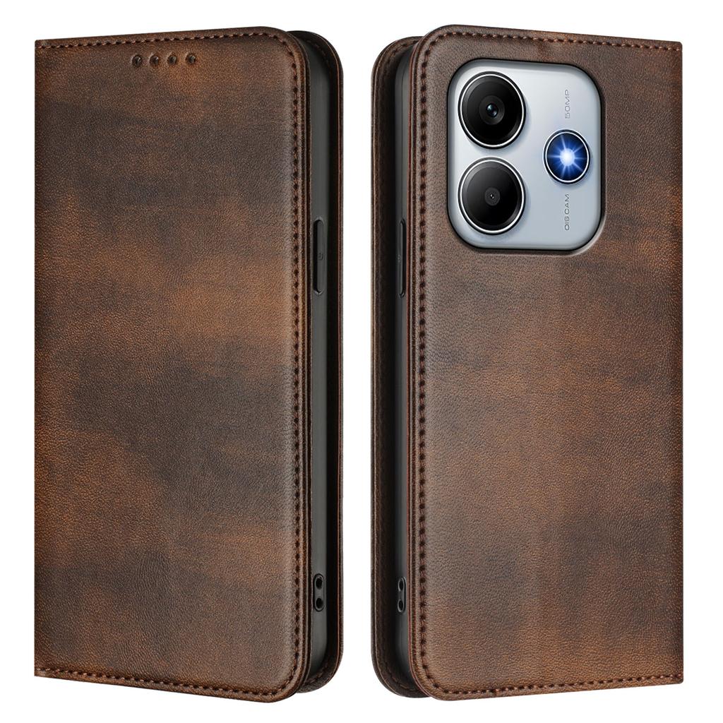 For Xiaomi Redmi Note 14 4G (164.84x78.15x8.16mm) Wallet Cases Retro Texture RFID Blocking Leather Phone Cover