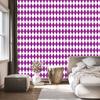 Harlequin Diamonds Wallpaper Purple and White for Living Room and Bedroom 50x1000
