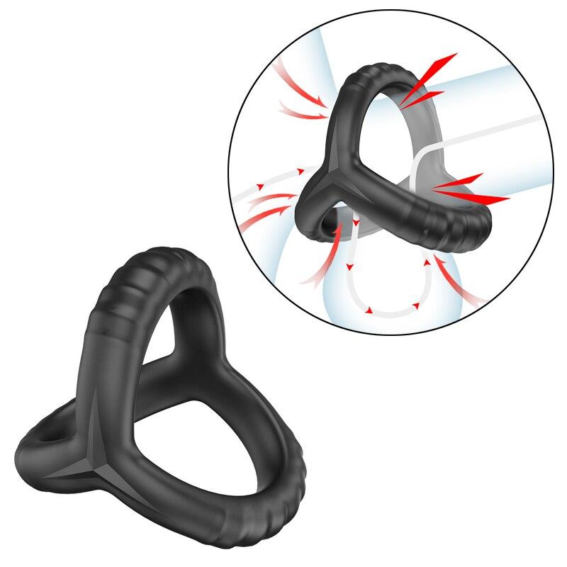 Masturbatoare Întârzie ejacularea Erectia Scrotul Bind Mărirea penisului Jucării sexuale erotice pentru adulți pentru bărbați Inele de mărire Produse sexuale