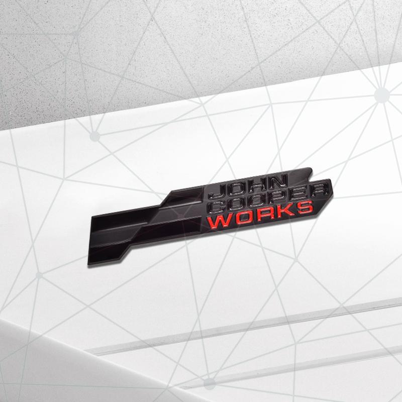 3D Auto Metal 2025 JCW Grille Badge Car Rear Trunk Emblem Sticker Decor For Cooper S F66 F65 F67 Aceman Clubman U25 J01 J05