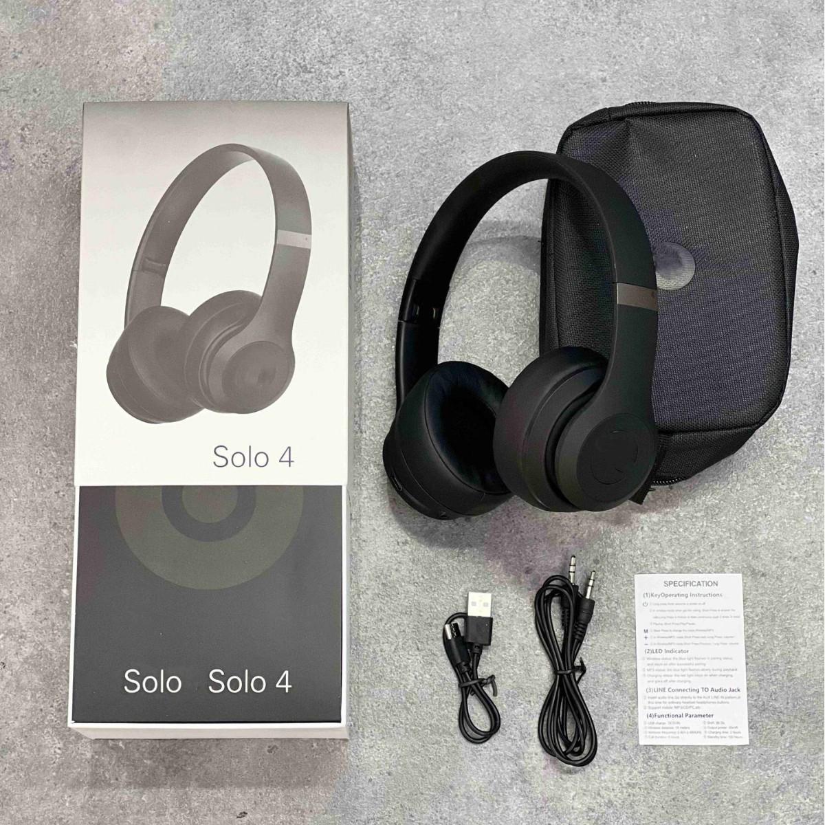 

New Solo 4th Gen Bluetooth Wireless Headset with Stereo Sound and Cotton Earcups чорний