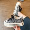 Guofeng Chinese Canvas Shoes Women's Platform New Printing Embroidery Lace-up Versatile Casual Shoes Platform