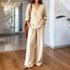 Women's Fashion Casual Long Sleeve V Neck Pants Suits