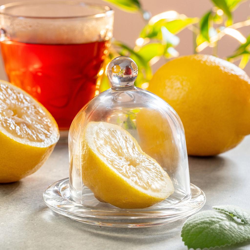 KADAX Glass Container for Lemon with Lid and Cloche for Lemon Organizer