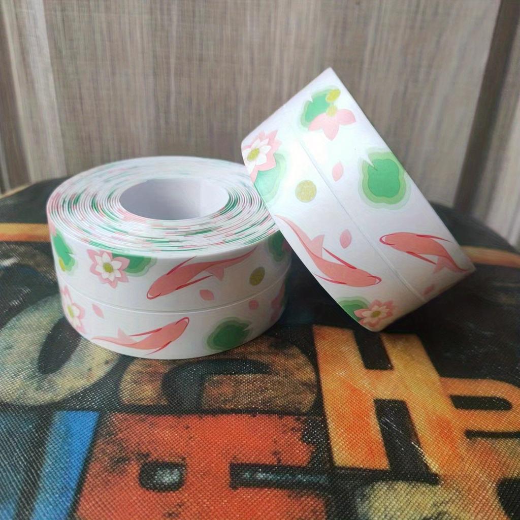 1 Roll Cartoon Caulk Strip, Decorative Self Adhesive Caulk Tape, Caulking Sealing Tape, For Kitchen Countertop Sink Bathtub Bathroom Shower Toilet,