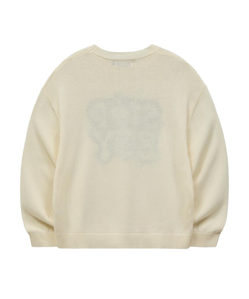 HOODHOOD Star Boy Flocked Knit Ivory