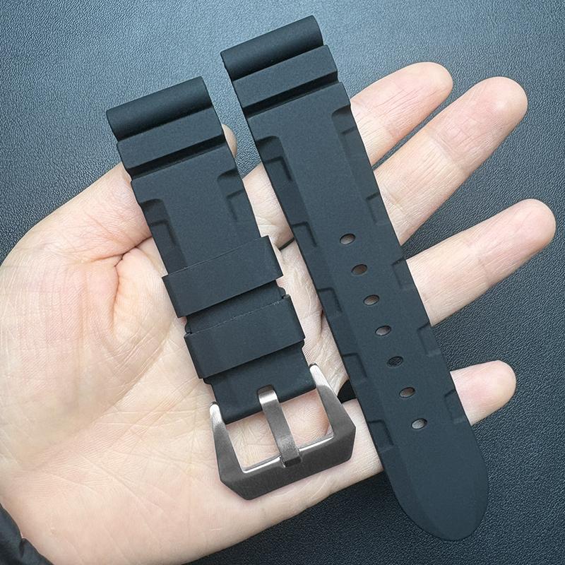 6 Farben 24MM Silikon-Uhrenarmband für Panerai Diesel Fossil Tauchen Ersatz-Armbänder PAM1596/441 Herren Sportuhr Armband