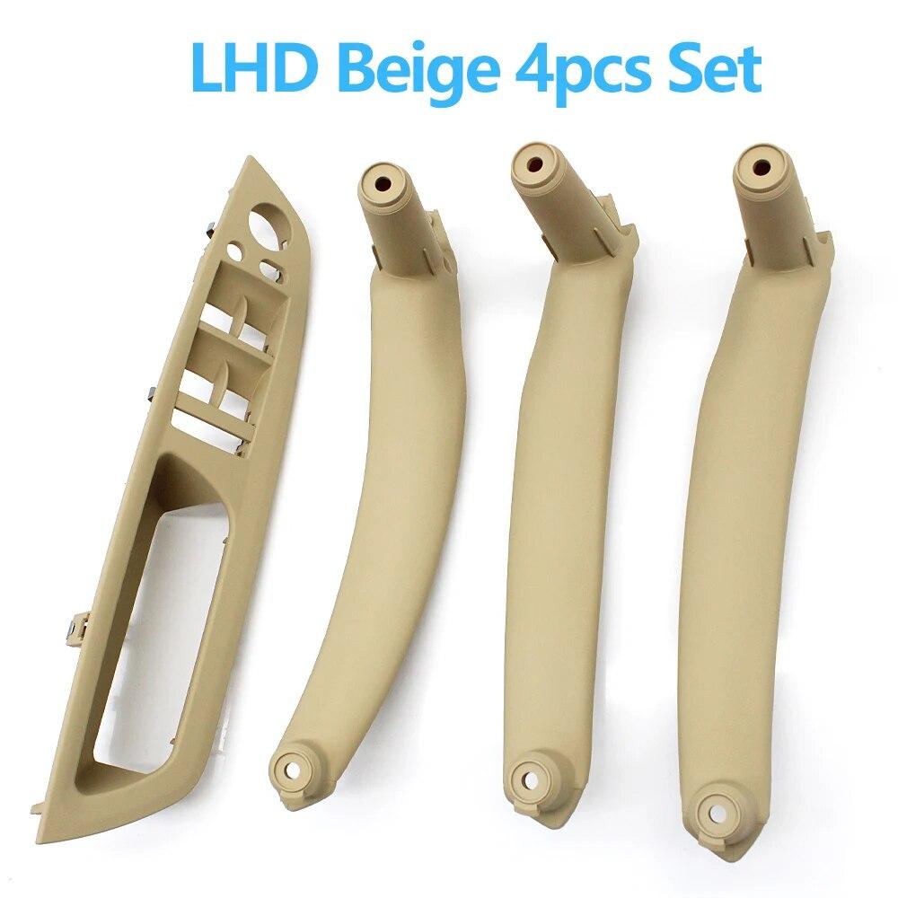 LHD RHD 4-teiliges Set Türfensterschalterblende Armlehnen-Zuziehgriffabdeckung Zierleiste Für BMW X5 X6 E70 E71 E72 2007-2014