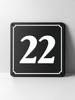 Metal House Number Sign, Black White Contrast, Outdoor Wall Decor for Home Street