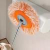 Balai Rotatif 30cm, Utilisation Sèche & Humide, Pivotant à 180° pour Aucun Coin Mort, Tampons Microfibre à Changement Rapide, Tournesol