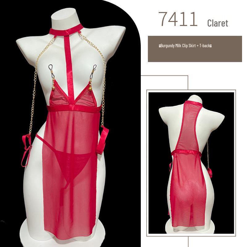 Σετ Εσωρούχων Δεσπόζουσας Πρόκλησης Μεγάλου Μεγέθους - Ερωτικό SM Στολή Πιτζάμα, Πειρασμός & Πάθος 7411