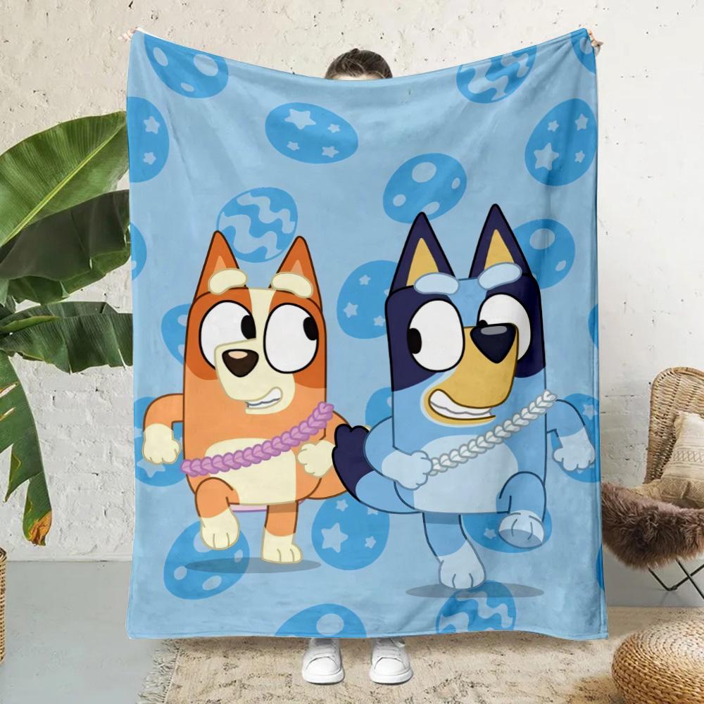 Cartoon B-Blueys Bandit-Chillis Pătură imprimată Pături pentru picnic Pătură caldă Pătură moale și confortabilă Acasă Călătorie Ziua de naștere